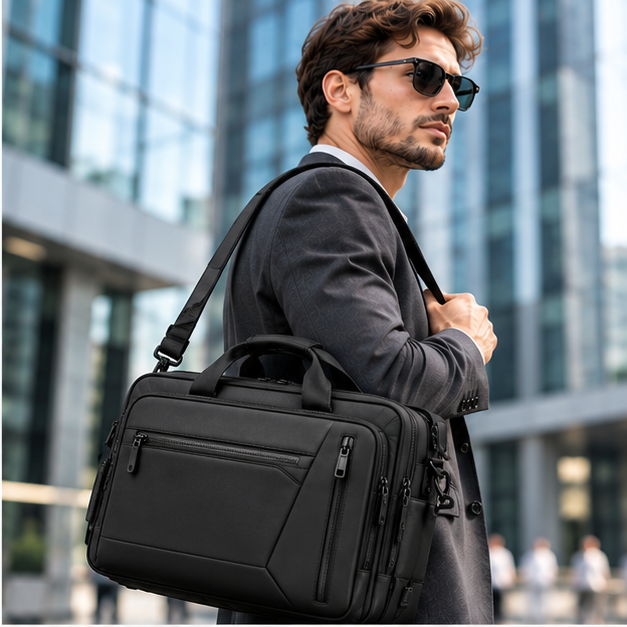 Men's Business Travel Expandable Briefcase