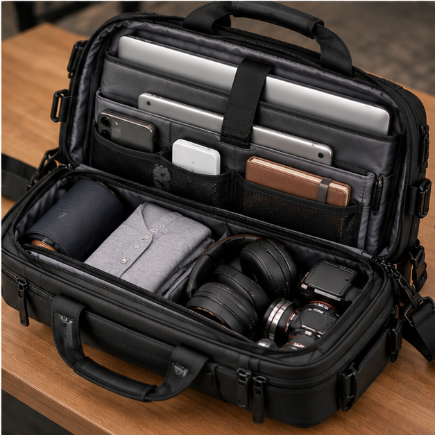 Men's Business Travel Expandable Briefcase