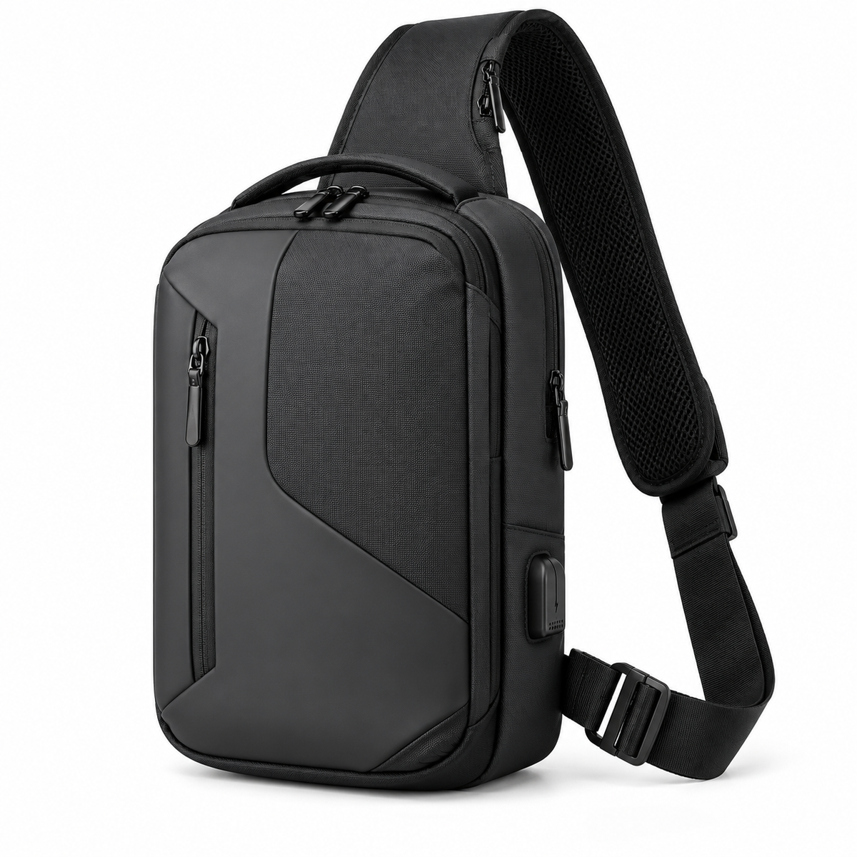 Men's Tech Sling Bag with USB Charging Port