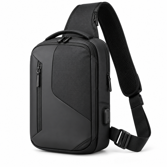 Men's Tech Sling Bag with USB Charging Port