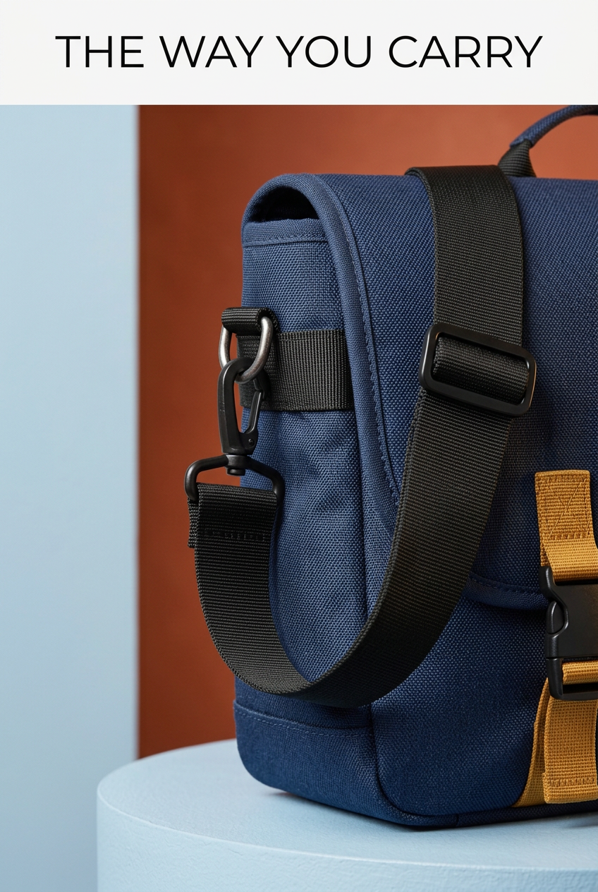 Shoulder strap attachment design detail