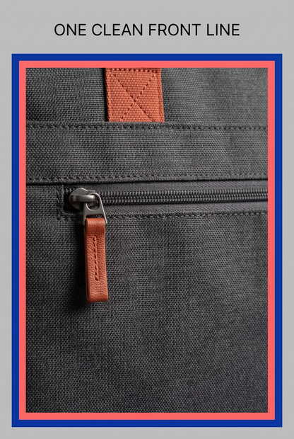 Front zipper pocket concept detail