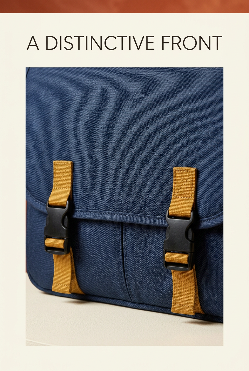 Double buckle flap design detail