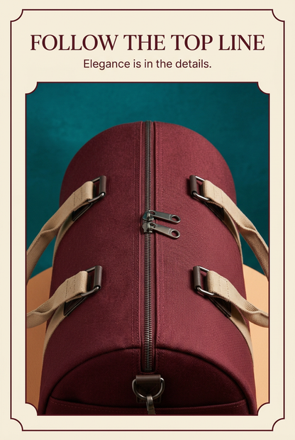 Top zipper design detail